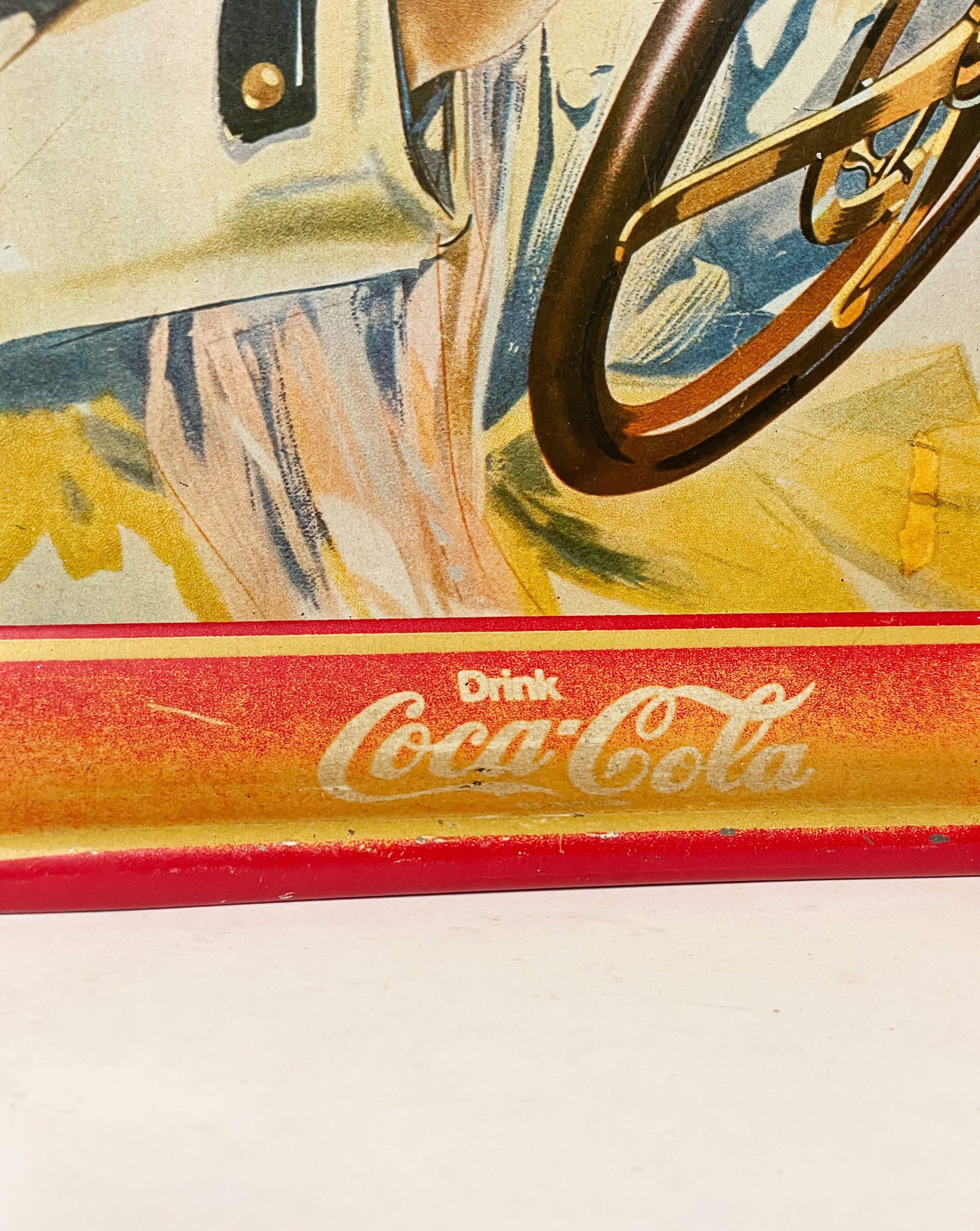 Vintage Coca Cola Dienblad Lady Driver jaren '50